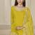 Yellow sequins mirror work roman silk festival patiyala salwar suit