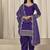 Purple sequins mirror work roman silk festival patiyala salwar suit