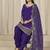 Purple sequins mirror work roman silk festival patiyala salwar suit