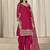 Hot pink sequins mirror work roman silk festival patiyala salwar suit