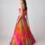 Multicolor printed Crepe Lehenga