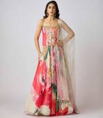 Multicolor printed GEORGETTE Lehenga
