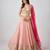 Peach embroidered Organza Lehenga