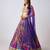 Purple printed Georgette Lehenga