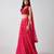 Pink  printed Organza Lehenga