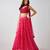 Pink  printed Organza Lehenga
