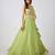 Green embroidered Georgette Lehenga