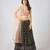 Black printed Organza Lehenga