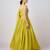 Lime Green Plain Tissue Lehenga