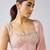 Pink  plain Organza Lehenga