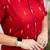 Jaipuri pure cotton red a-line casual coord set
