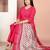 Schiffli embroidered rani pink kurta set with cotton lining