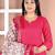 Schiffli embroidered rani pink kurta set with cotton lining