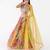 multicolor printed georgette lehenga