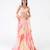 multicolor printed chiffon lehenga