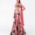 pink printed chiffon lehenga