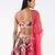 pink printed chiffon lehenga