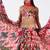 pink printed chiffon lehenga