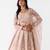 peach embroidered net lehenga with belt