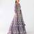 purple embroidered net lehenga with belt