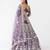 purple embroidered net lehenga with belt