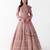 peach embroidered net lehenga with belt