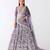 purple embroidered net lehenga with belt
