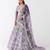 purple embroidered net lehenga with belt