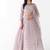 grey embroidered net lehenga with belt
