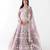 mauve embroidered net lehenga with belt
