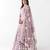 mauve embroidered net lehenga with belt