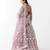 mauve embroidered net lehenga with belt