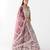 wine embroidered net lehenga with belt