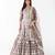 grey embroidered net lehenga with belt