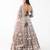 grey embroidered net lehenga with belt