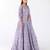 lavender embroidered net lehenga with belt