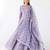 lavender embroidered net lehenga with belt