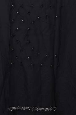 Black resham zari badla embroidery work net party wear saree 2
