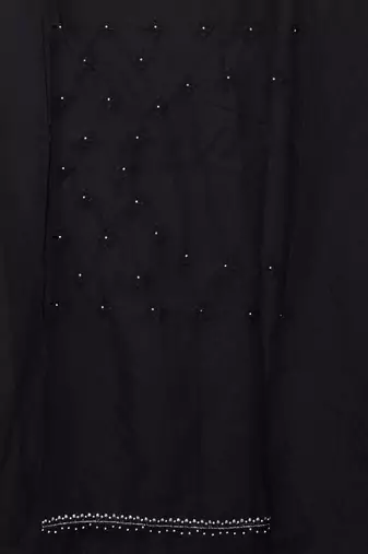 Black resham zari badla embroidery work net party wear saree