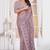 Lavender resham zari embroidery work net party wear saree