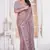 Lavender resham zari embroidery work net party wear saree