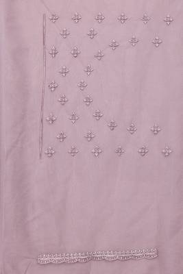 Lavender resham zari embroidery work net party wear saree 2
