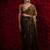 Gold heavy handwork zarkan embroidery two tone silk saree