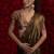 Gold heavy handwork zarkan embroidery two tone silk saree
