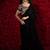 Black handwork zarkan embroidery two tone silk blend saree