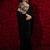 Black handwork zarkan embroidery two tone silk blend saree