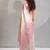 Pink heavy zarkan handwork with beads two tone silk saree