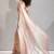 Peach beads zarkan handwork two tone silk blend saree