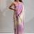 Purple beads zarkan handwork two tone silk blend saree