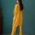 Aster amber yellow embroidered blended cotton co ord sets